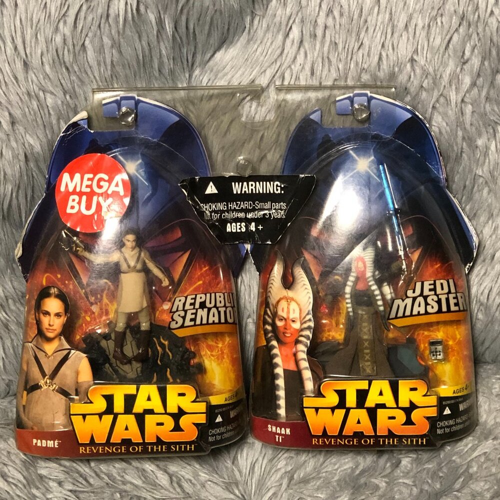 2005 Star Wars Shaak Ti Revenge Of The Sith Collection Figure #19 & #21 Lot of 2